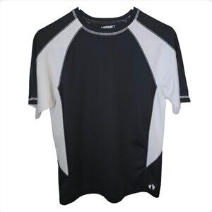 HANG TEN Black White Short Sleeve Tee Men's XL Relaxed Fit